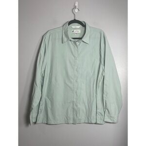 COOLIBAR Button Down Sun Shirt Mint Green Large UPF 50+ Active Gorpcore Beach